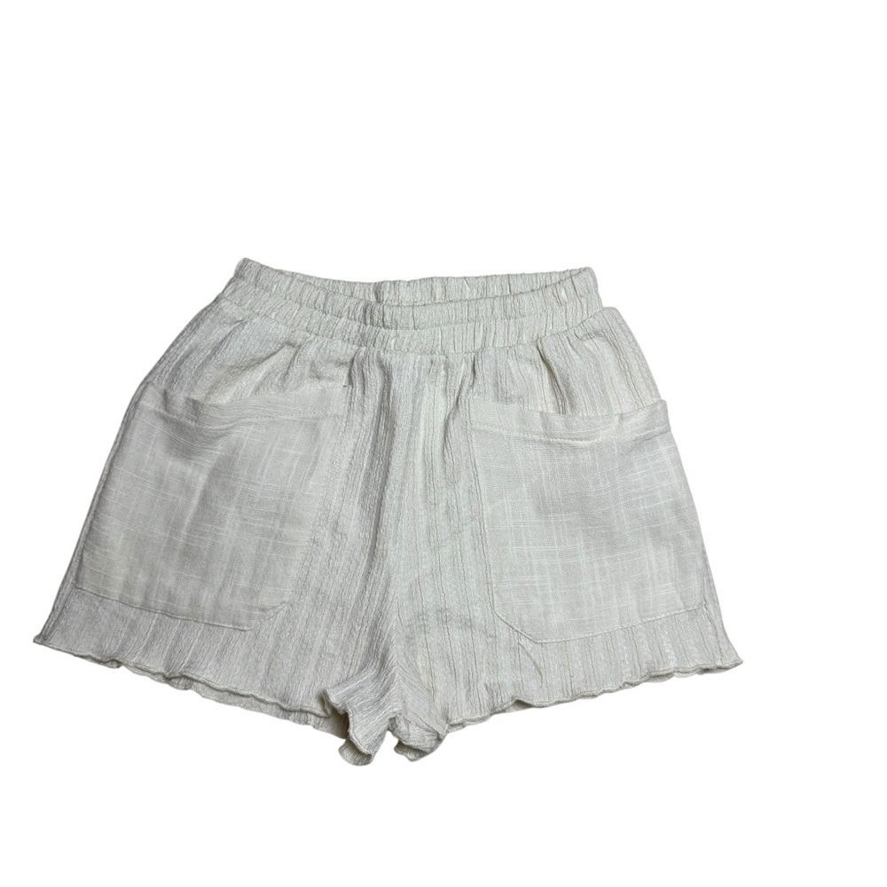 ZARA Baby Girls Ivory Textured Shorts | Size 2–3Y
